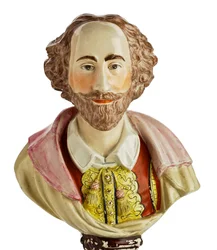 Staffordshire byst av William Shakespeare, ca 1800-50 (lergods)